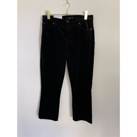 7 FOR ALL MANKIND Velvet High Waist Slim Kick Velvet Jeans Size 31 NWT - Picture 1 of 12